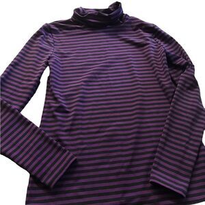 Go International size small purple/black turtleneck new without tags